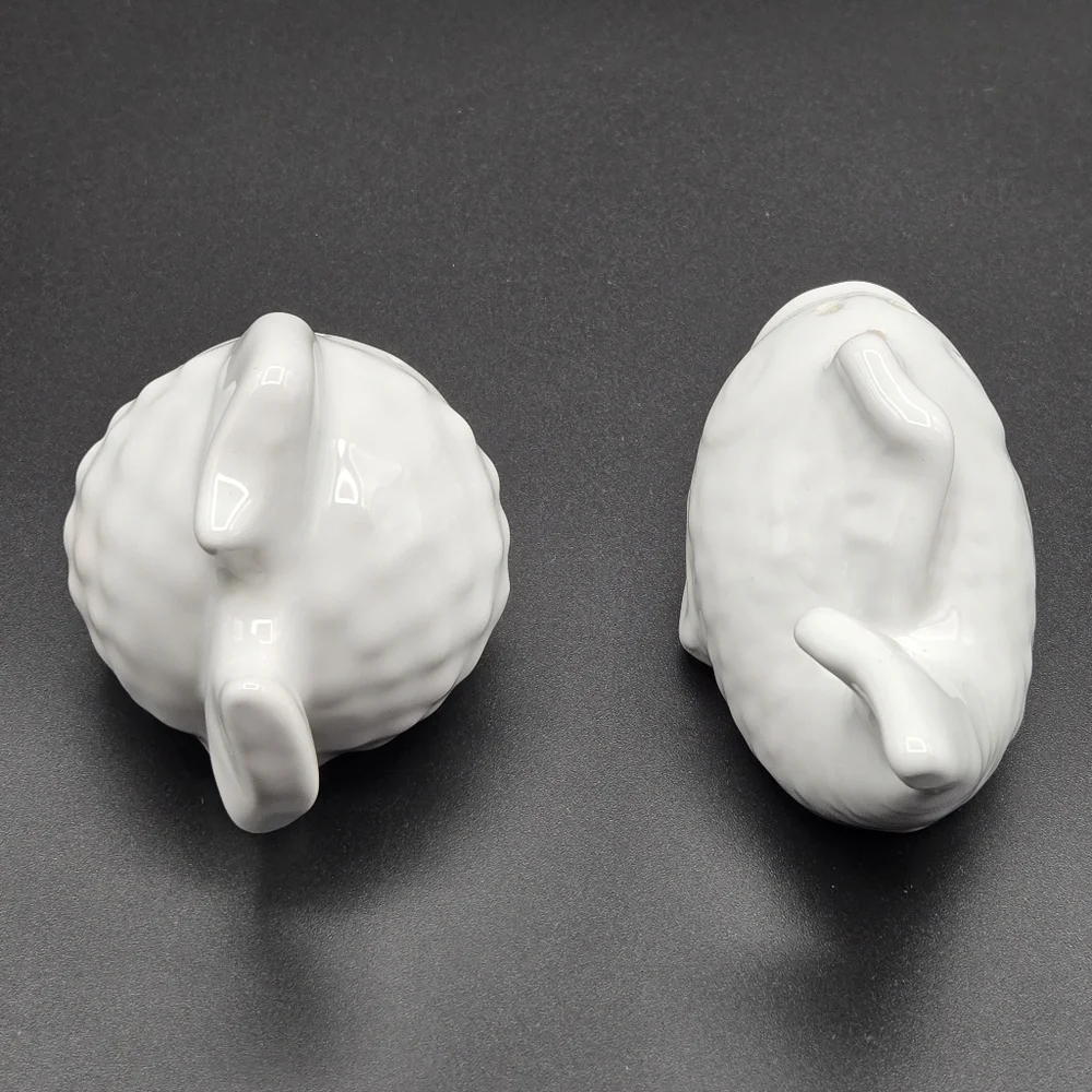 Pier 1 Imports White Puffer Koi Fish Salt & Pepper Shaker Set Italy
